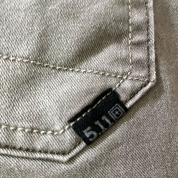 5.11 TACTICAL Straight Leg Denim Jeans Light Gray Men’s Size 35x34 - Picture 4 of 7